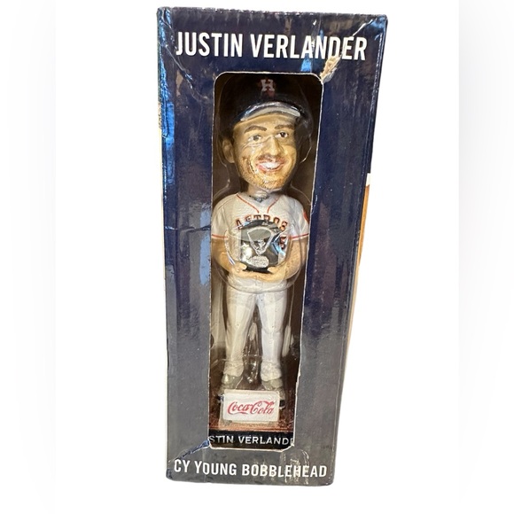 Justin Verlander Houston Astros 2019 AL Champions X Cy Young Award Bobblehead - Picture 1 of 8